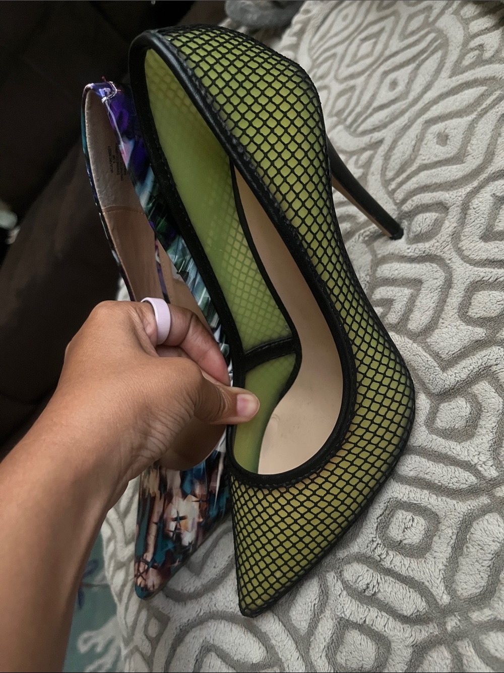Steve Madden Pointed Toe Floral-Print Pumps in multicolor - Picture 13 of 13